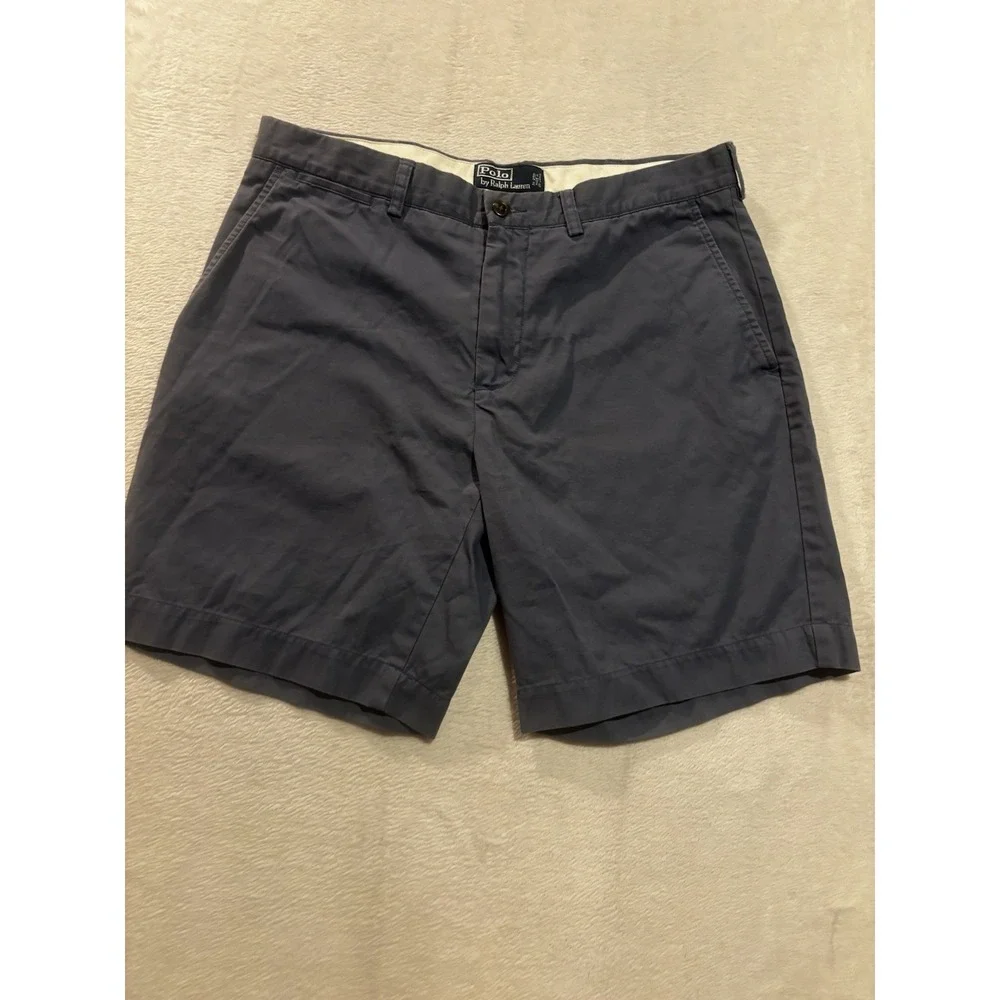 Polo Ralph Lauren Men's Shorts 34 Blue Preppy‎ Classic Fit Vintage Cotton